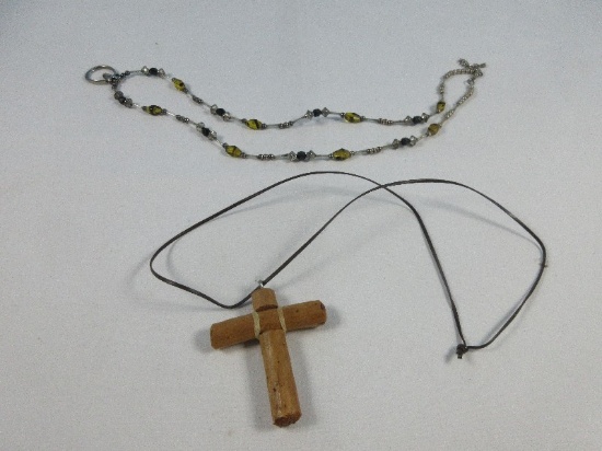 Lot Wooden Hand Crafted Cross Pendant & Unique Cross Pendant Necklace