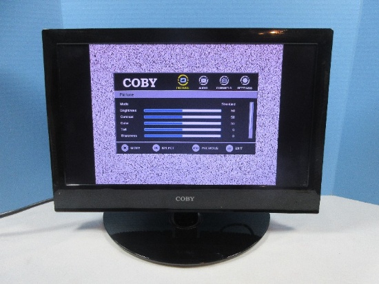 Coby 19" TFT LED Flat Screen TV on Base w/Remote