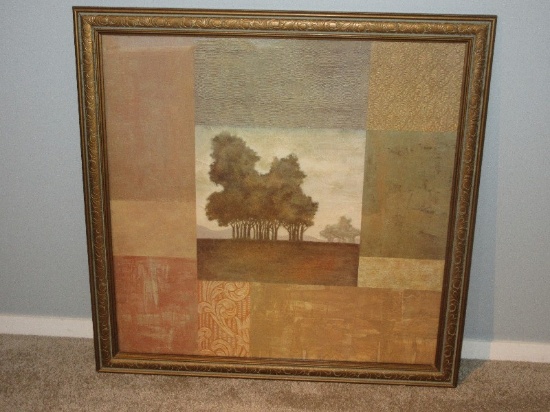Fine Art Print Titled "Venetian Roman Trees" Stylized Landscape Cluster of Trees Surrounded by