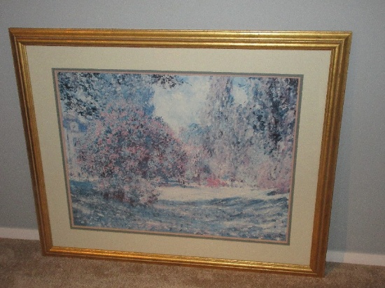 Vanguard Studio Collections Titled "Parc Monceau"in Paris Impressionist Landscape Clade Monet