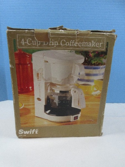 Swift 4 Cup Drip Coffee Maker Small Counter Top Appliance in Original Box