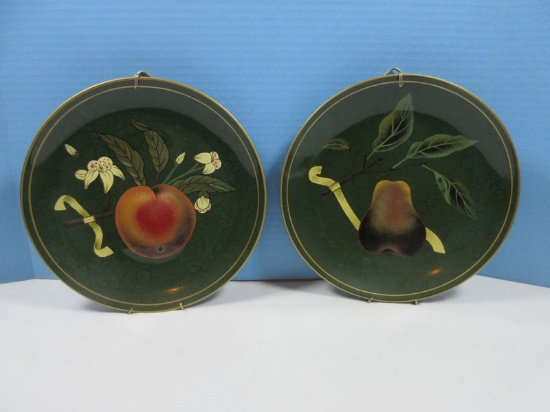 Pair Raymond Waites Designed For Toyo Trading Co. 10 1/4"D Decorative Plates Handpainted