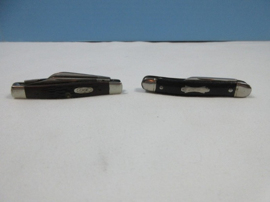 2 Folding Pocket Knives Small Knife 6333 SS Jigged Stockman XX Knife-Closed 2 5/8" &