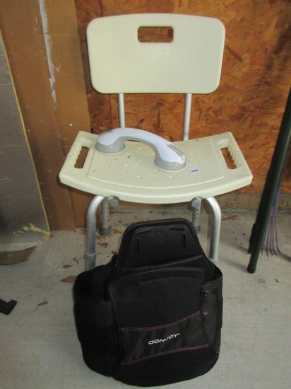 Lot Shower Chair, Grip Bar & Don Joy Back Support Brace