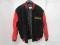 Vintage Leather US Marines Suede Bomber/Letterman Jacket Black/Red Sleeves w/Large USMC
