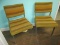 Pair Vintage Steelcase Furniture Mid Century Modern Era Simple Design Clean Lines & Color