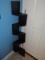 Unique Simulated Wood Grain Mid-Century Modern Corner 5 Tier What-Not Wall Display
