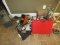 Lot Misc Tools, Tool Box, Toggle Bolts, Combo New Gear Wrenches, Misc Hardware, Hammer etc.
