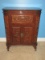 Phenomenal George Zee Stylized Mid Century Intricately Hand Carved Dry Bar Cabinet Asian