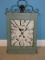 Chic Home Accents American Mercantile Stylized Wall Clock Distressed Teal Finish, Vintage Face