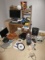 What A Deal! Simulated Oak Computer Desk,Max6 Sheet Shredder, Clock, Memorex AM/FM CD