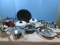 Lot Misc Pots, Pans, Nordicware Pro Cast Grill Griddle, Tasty 10
