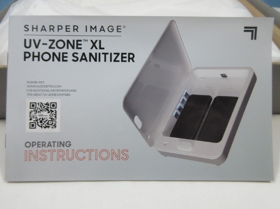 Sharper Image UV-Zone XL Phone Sanitizer- Appears NIB
