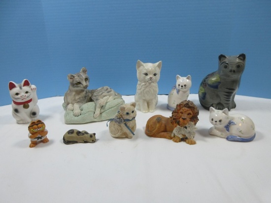 9 Adorable Cat Figurines Collectors Marty Sculpture Inc. Purrfect Pet "Persnickety" 5 1/2"H,