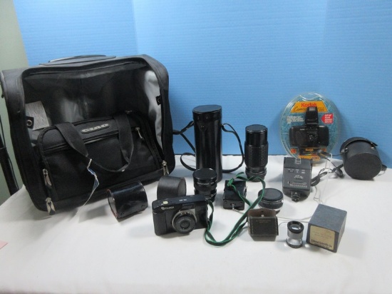 Lot Camera Lens Pentax-K Auto Tele Converter 2X,Hoya 55mm Skylight(1B), Quantaray Semi