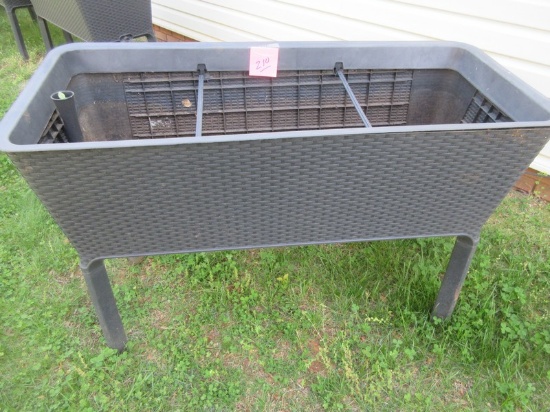 Polymer Outdoor Raised Garden Bed Basket Weave Design-30"H, Top 19" x 45"