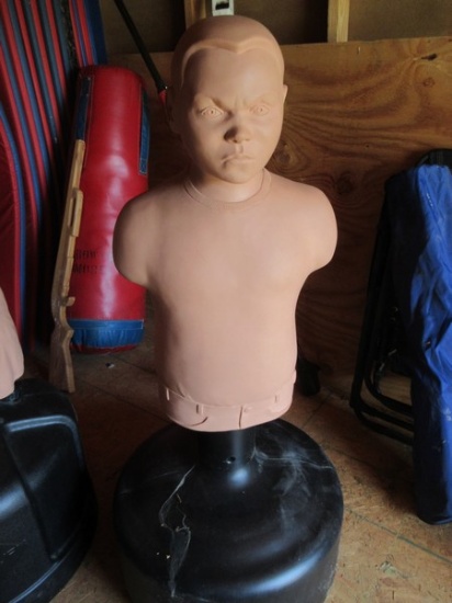 Century Bobby Bully 50" Figural Punching Bag on Black Base-Est $370-400