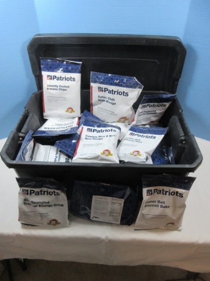 4 Patriots 3-Month Survival Food Kit Design to Last 25yrs in Storage Tote-Retail $687.00
