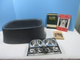 Pet Lot High Double Wall Gray Litter Pan by Vibrant Life,3pc Pet Feeding Station Stainless Food/