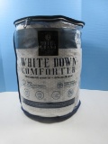 Hotel Grand Luxury Basic Bedding Full/Queen White Down Comforter 500 Thread Count,