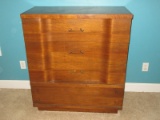 Collector's Johnson Carper Furniture Fashion Trend Collection Walnut Veneer Chest of Drawers