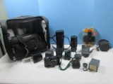 Lot Camera Lens Pentax-K Auto Tele Converter 2X,Hoya 55mm Skylight(1B), Quantaray Semi