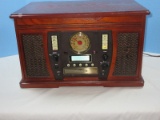 Innovative Technology Yesteryear Victoria 7-In-1 Turn Table, CD Player + Recorder Wireless Blue-