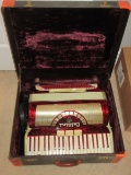Rare Find Vintage Candy Stripe Cellini Piano Accordion in Case-Est. $999.00 Used