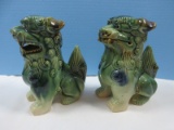 Pair Chinese Foo Dogs AKA Guardian Lions 7 1/2