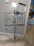 Wrought Iron Decorative Sheet Music Adjustable Stand w/Attached Lighting