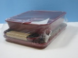 New 3pc Curtis Stone Mini Bakeware Set Paprika Red Dura-Bake Non-stick Still Shrink Wrapped
