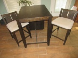 3pc Farmers Home Furniture Counter Height Dinette Set Features Counter Height Table w/Built-