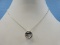 925 Sterling Silver Italy Box Chain Necklace Modern Disc Pendant- Wgt. 4.78G+/-