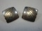 Pair Sterling Silver Marked Lou E Classic Native American Navajo Design Pierced Earrings- Wgt.