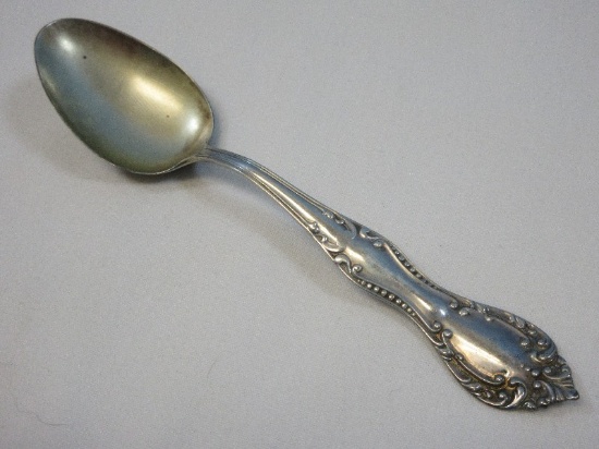 Manchester Sterling Silver 5" Teaspoon Scrollwork & Beaded Design- Wgt. 12.10G+/-
