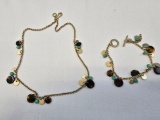 2pc Fashion Designer Jewelry Set by Ralph Lauren License AKA R.L.L. Necklace & Bracelet w/
