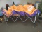 Clemson University Portable Canopy Pop-Up Tent Folds for Easy Storage, Orange/Purple