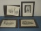 4 Framed Prints Old Railway Station, Victory Arch, Thayer Monument & Superintendent's