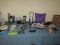 Lot LED Spot Lantern,Mini Lantern,Wall Clock,Drop Cord,Laptop Adapter,Inventers Kit,Stoneware