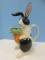 Fitz & Floyd Kensington Rabbit Collection Black/White Figural 11 3/4