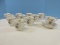 12pcs Nikko Tableware Blue Peony Pattern Blossom Time Design w/Blue Dots 3 3/8