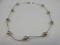 Jordan Sterling Choker Necklace w/ Bead Accents Wgt. 7.33 G +/-
