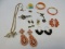 Lot Misc. Jewelry Carved Wooden Leopard Pendant Necklace, Bamboo Design Enamel Bangle