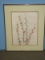 Pussy Willow Branches Original Watercolor Artist Signed J. Wood In Metal Frame 16