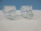 Unique Whimsical Pressed Glass Monkey Head Face Shot Glasses 2 1/4