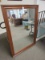 Large Mantle Wall Décor Framed Fruitwood Finish Mirror (Few Nicks) 33 1/4