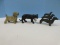 Lot Cast Iron Black Leopard Figurine 8