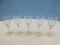 Set of 5 Rock Sharpe Depression Cut Crystal Mosque Rose Pattern Stem 2009 Cut Floral & Dot