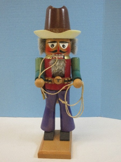 Rare Find Original Steinbach 16" Rootin Tootin Shootin Western Cowboy Nutcracker