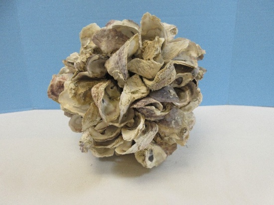 Oyster Shell Decorative Sculpture Sphere - Est. $175-325